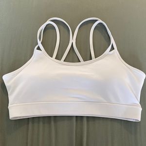 White sports bra from Target. Size medium.